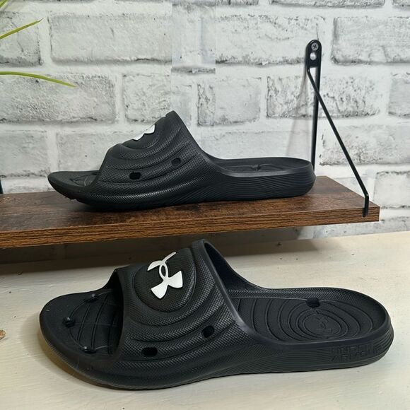 Under Armour Mens Sandals Slides Size 8 - Picture 1 of 6